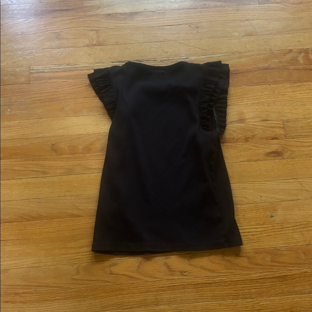 J. Crew Ruffle Black Top - Picture 3 of 6